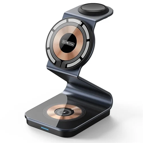 Duzzona W15 Telefon töltő - 3in1 vezeték nélküli (Wireless) töltőpad - Apple telefon, headset és okosóra
