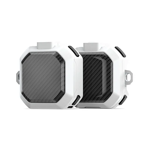 Dux Ducis Seca fehér carbon mintás tok - Samsung Galaxy Buds Pro / Buds2 / Buds2 Pro / Buds FE / Buds Live tartó