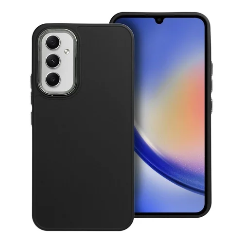 Telefontok Samsung Galaxy A55 5G - Frame - fekete műanyag hátlap tok, szilikon kerettel