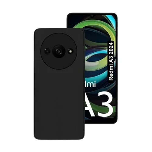 Telefontok Xiaomi Redmi A3 - fekete szilikon hátlap tok