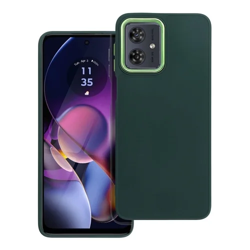 Motorola Moto G54 5G / G54 Power 5G telefontok - Frame - zöld műanyag hátlap tok, szilikon kerettel