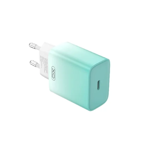 XO CE18 telefon töltő - Type-C (USB-C) fehér/kék hálózati töltőfej, 30W