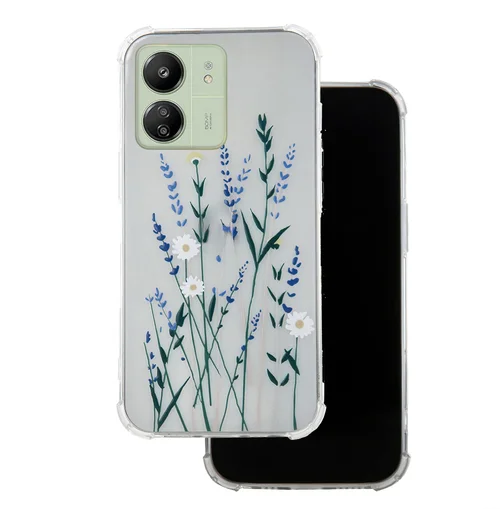 Xiaomi Redmi 13C telefontok - Ultra Trendy Meadow 3 - mintás átlátszó szilikon hátlap tok
