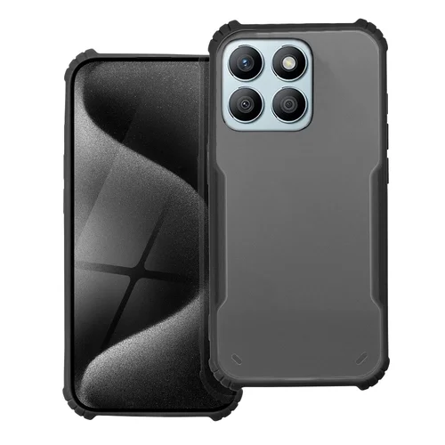 Honor X8b telefontok - fekete / átlátszó ütésálló hátlap tok