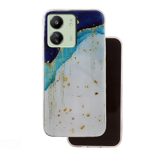 Xiaomi Redmi 13C telefontok - Gold Glam Iceberg - mintás műanyag hátlap tok, szilikon kerettel