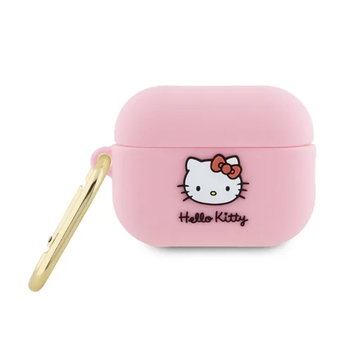 Airpods PRO 2 tartó: Hello Kitty 3D - pink szilikon tok ﻿
