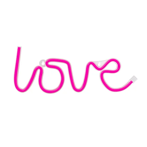 Pink LOVE Neon LED felirat 35 x 2 x 13 cm