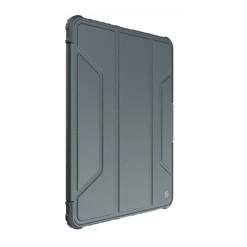 iPad Air 5 (2022, 10,9 coll) - Nillkin Bumper - szürke ütésálló smart case tablettok ceruza tartóval, mágneses füllel