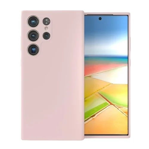 Samsung Galaxy S23 Ultra telefontok - PASTEL - púder pink szilikon hátlap tok