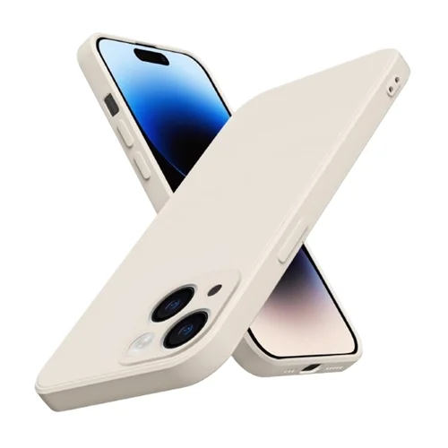 iPhone 13 mini telefontok - PASTEL - csontfehér szilikon hátlap tok