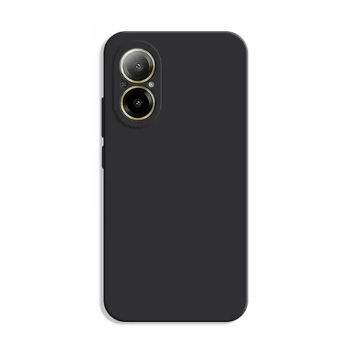 Realme C67 telefontok - fekete szilikon hátlap tok