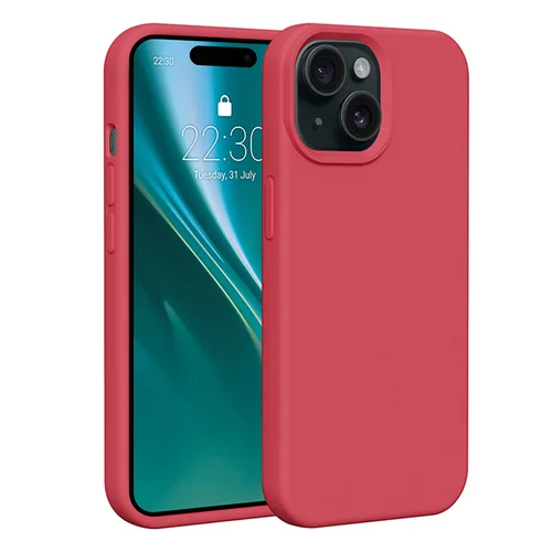 iPhone 15 telefontok - Etteri - málna színű szilikon hátlap tok