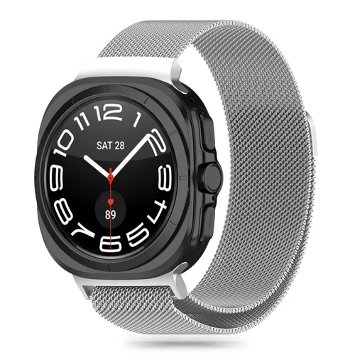 Samsung Galaxy Watch ULTRA (47 mm) - TECH-PROTECT Milaneseband - mágneses ezüst fémszíj
