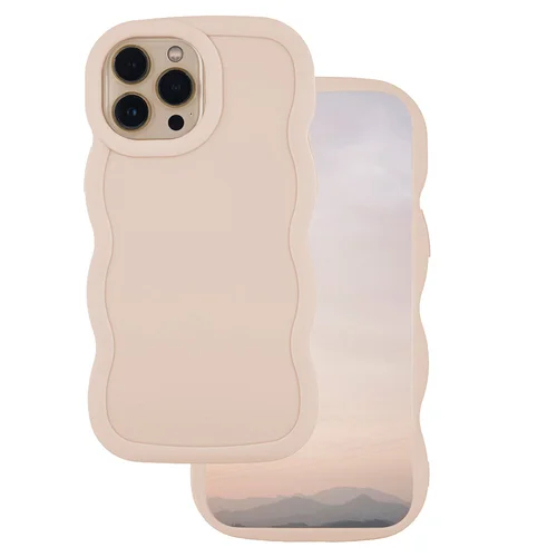 iPhone 16 Pro telefontok - Candy - bézs szilikon hátlap tok