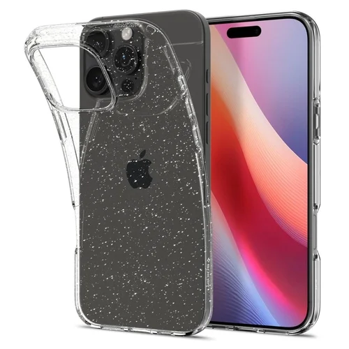 Telefontok iPhone 16 Pro - Spigen Liquid Crystal Glitter TPU átlátszó tok