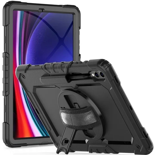 Tablettok Samsung Galaxy Tab S10+ 12,4 coll (SM-X820, SM-X826B) - SOLID360 ütésálló, kitámasztható, fekete tablet tok