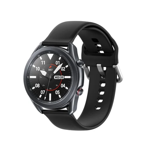 Huawei Watch GT 5 (46 mm) okosóra szíj - fekete szilikon szíj