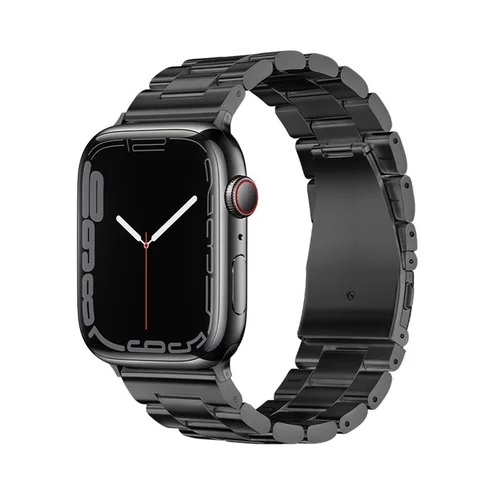 Apple Watch 38 / 40 / 41 mm okosóra szíj - F- Design FA10 - fekete fém szíj