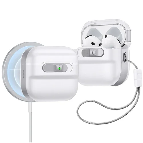 Airpods 4 tartó: ESR Pulse HALOLOCK MAGSAFE AirPods 4 tartó - fehér tok