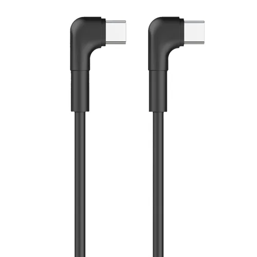 Maxlife MXUC-09 kábel - Type-C / Type-C (USB-C) kábel 1m (90 fokban elfordított csatlakozó végekkel) 60W
