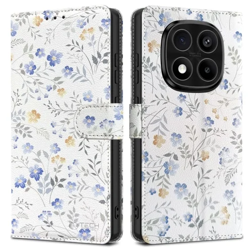 Xiaomi Poco X7 5G telefontok - ráhajtófüles tavaszi virág mintás könyvtok