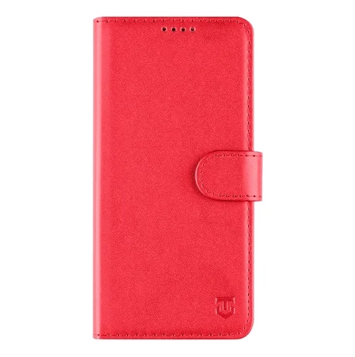 Xiaomi Redmi Note 14 Pro+ 5G - Tactical Field piros szilikon keretes könyvtok mágneses ráhajtófüllel