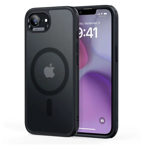Telefontok iPhone 16e - ESR CLASSIC HYBRID HALOLOCK MagSafe áttetsző / fekete hátlap tok