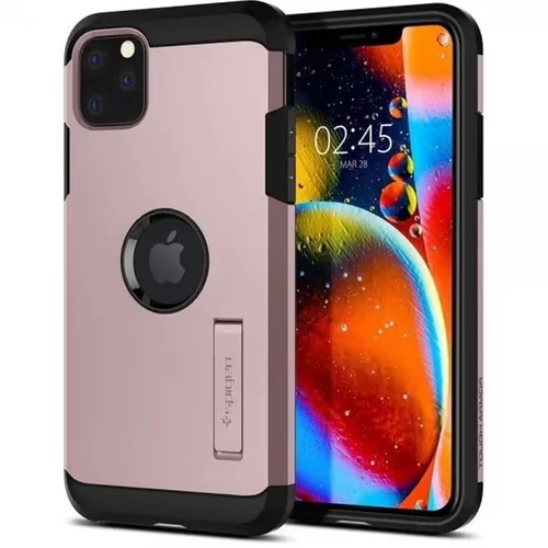 iPhone 11 PRO MAX Telefontok - SPIGEN SLIM ARMOR rose gold szilikon kitámasztható tok