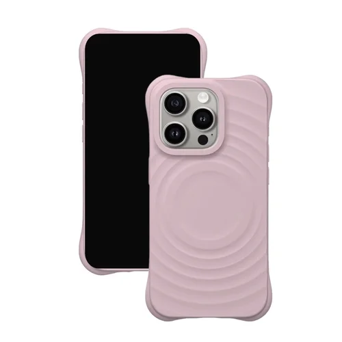iPhone 16 Pro telefontok - Pastel Wave - MagSafe kompatibilis lila szilikon hátlap tok