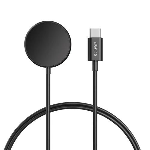 Tech-Protect Mc03 Ultraboost - Samsung Galaxy Watch mágneses töltő fekete, Type-C (USB-C) kábel