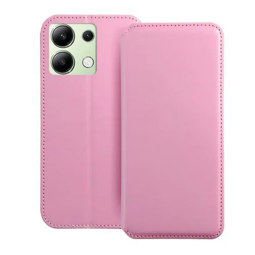 Telefontok Xiaomi Redmi Note 14S - Dual Pocket - pink mágneses átlátszó szilikon keretes könyvtok