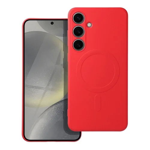 Samsung Galaxy A55 5G telefontok - MagSafe kompatibilis piros szilikon hátlap tok