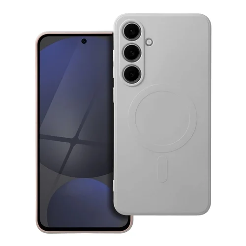 Samsung Galaxy A55 5G telefontok - MagSafe kompatibilis szürke szilikon hátlap tok