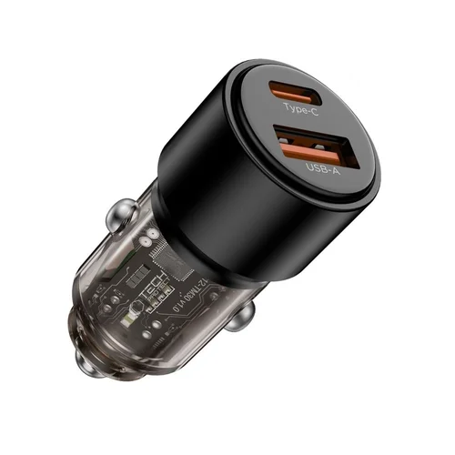 Tech- Protect CC01 - szivartöltő fej, USB / Type-C (USB-C), 95W, fekete