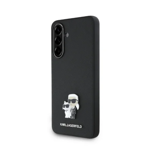 Telefontok Samsung Galaxy A56 5G - Karl Lagerfeld - Karl & Choupette - hátlap tok, fekete
