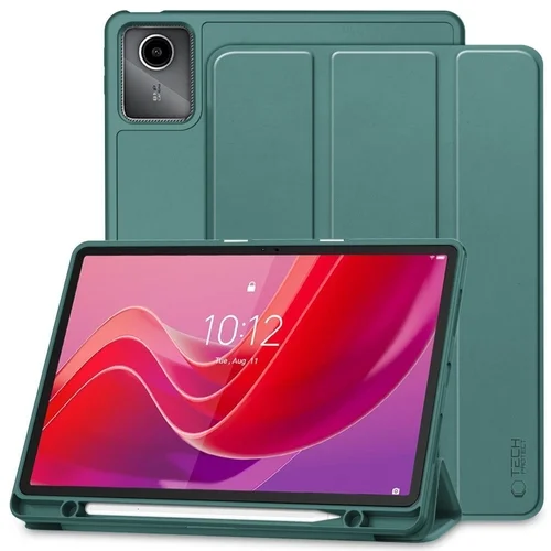 Lenovo Tab M11 (TB-330, 11,0 coll) tablettok - zöld smart case tablet tok, ceruza tartóval ﻿
