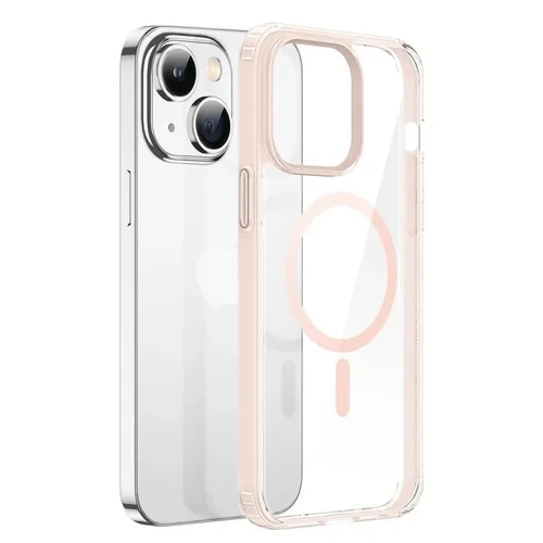 iPhone 14 Plus telefontok - Dux Ducis Clin Mag - MagSafe kompatibilis pink/átlátszó hátlap tok