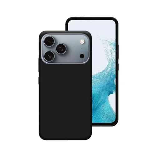 iPhone 17 Pro telefontok - fekete szilikon hátlap tok 