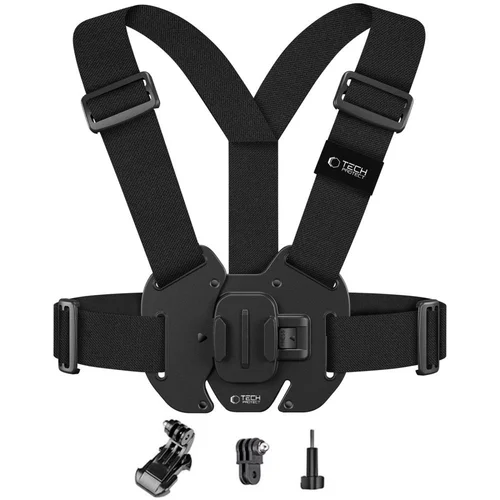 Kiegészítő tartozék: GoPro / DJI tartó - Tech-Protect GA100 - mellkasra rögzíthető, fekete