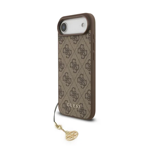 Telefontok iPhone 17 Air - Guess 4G Charm Tone on Tone Barna hátlap tok