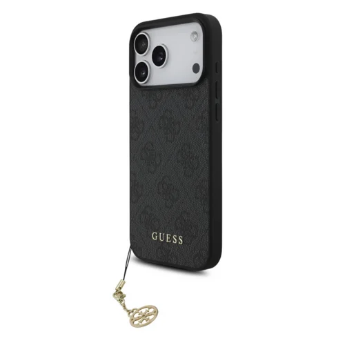Telefontok iPhone 17 Pro - Guess 4G Charm Tone on Tone Szürke hátlap tok