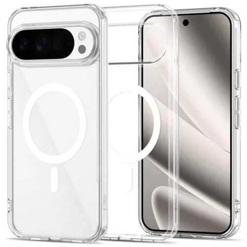 Telefontok Google Pixel 10 Pro - Tech-Protect Flexair Hybrid - MagSafe kompatibilis átlátszó műanyag hátlap tok, szilikon kerettel
