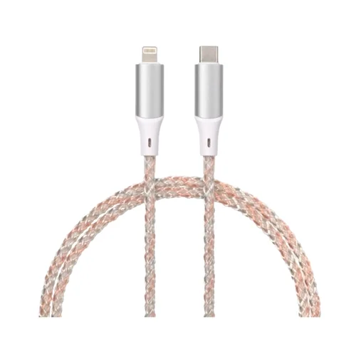 Kábel Qualo Ultimate - LED-es Type-C (USB-C) / Lightning kábel 18W, 1m ﻿