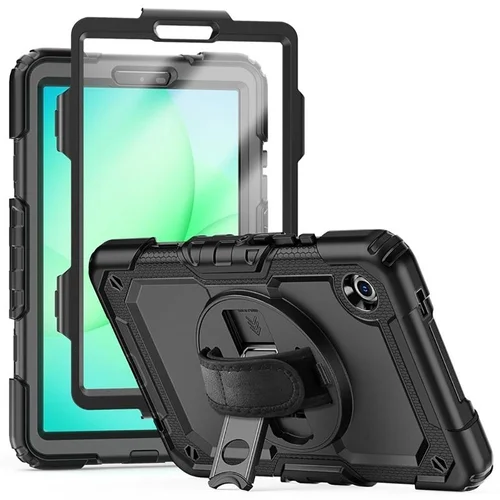 Tablettok Samsung Galaxy Tab A11 8.7 X133 / X135 - SOLID360 ütésálló, kitámasztható, fekete tablet tok