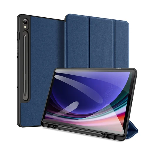 Tablettok Samsung Galaxy Tab S10 FE 10,9 coll (SM-X520, SM-X526) - DUX DUCIS DOMO kék smart case ceruza tartóval
