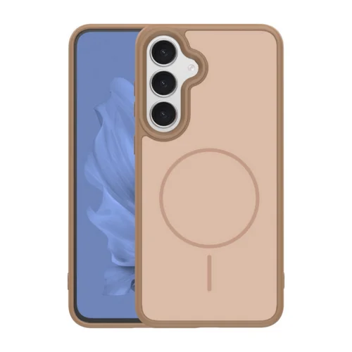 Telefontok Samsung Galaxy S26+ Plus - Frame Thin barna magsafe kompatibilis szilikon tok