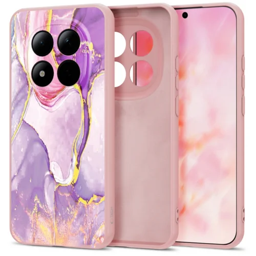 Telefontok Xiaomi Redmi Note 15 Pro 5G - Pink marble hátlap tok