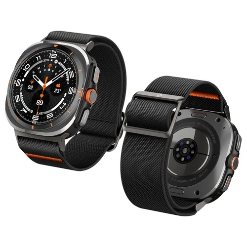Samsung Galaxy Watch Ultra 2024 / 2025 (47 mm) okosóra szíj - SPIGEN FIT LITE - fekete szilikon szíj