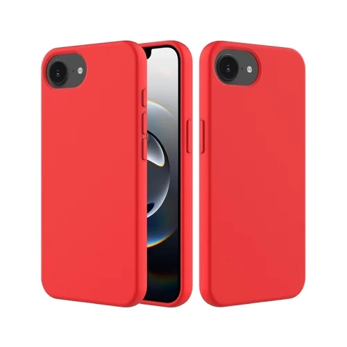 Telefontok iPhone 17e - piros szilikon hátlap tok