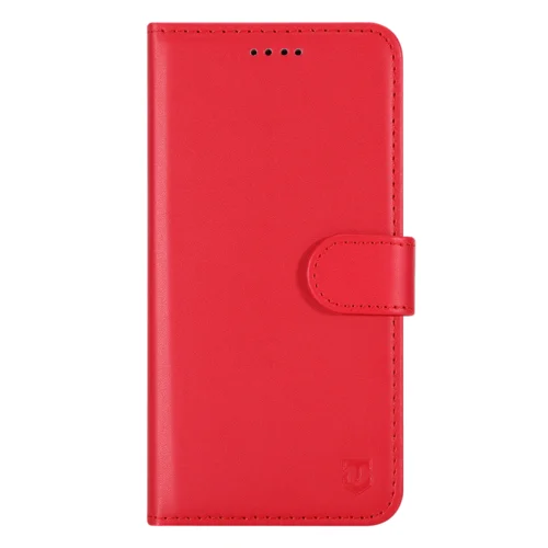 Telefontok Google Pixel 10a - Tactical Field piros szilikon keretes könyvtok mágneses ráhajtófüllel